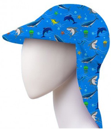 Αντηλιακό Καπέλο Μαγιό Μπλέ Οlympos Ψάρια UV Protection Hat, Slipstop