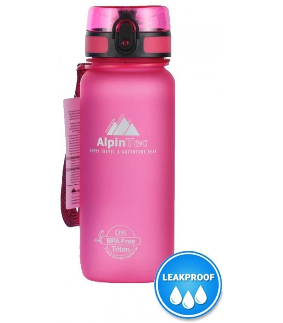 Παγούρι Ροζ 650ml με στόμιο BPA Free, Alpin Tec