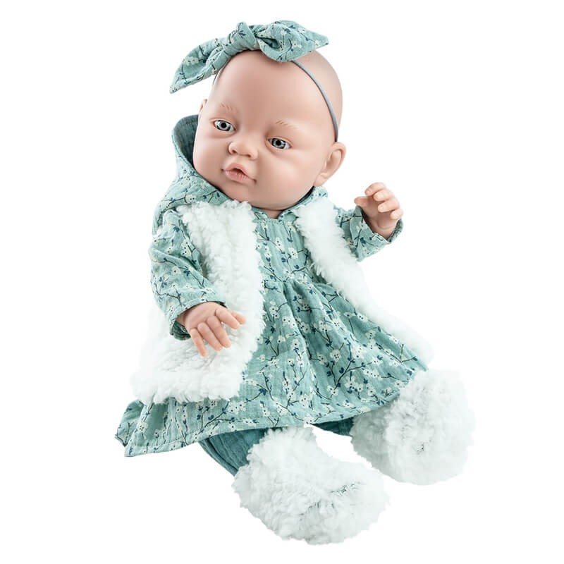 Κούκλα Μωρό Bebita με Γούνινη Zακέτα 45cm, Paola Reina