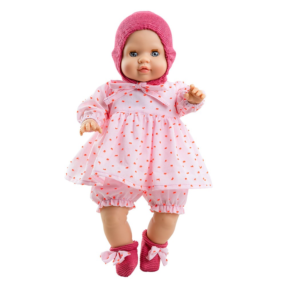 Κούκλα Μωρό Zoe 36cm Ροζ Ρούχα, Paola Reina