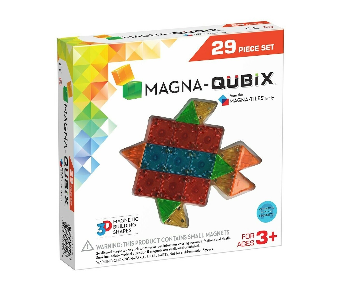 Μαγνητικό Παιχνίδι QuBix 29 τεμ, Magna-Tiles