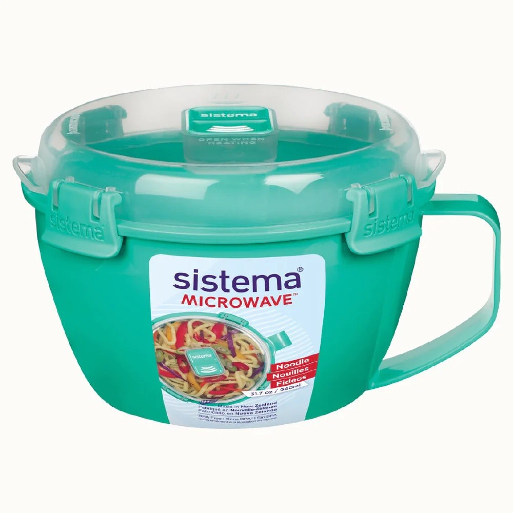 Μπολ Μικροκυμάτων Μέντα Noodle Microwave 940ml, Sistema Από μη τοξικό πλαστικό