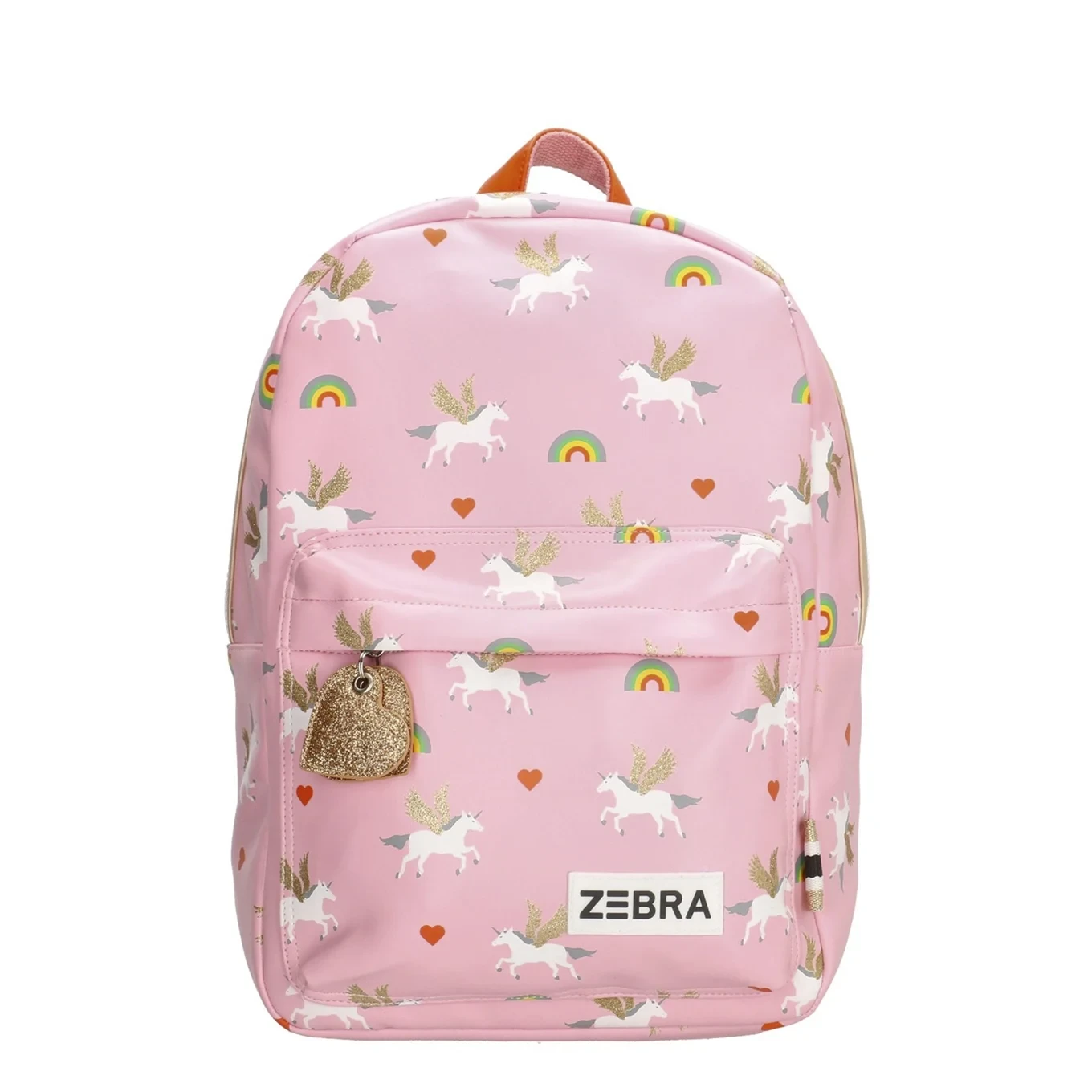 Σακίδιο Πλάτης Backpack Ροζ Μονόκερος Glitter Unicorn Large, Zebra